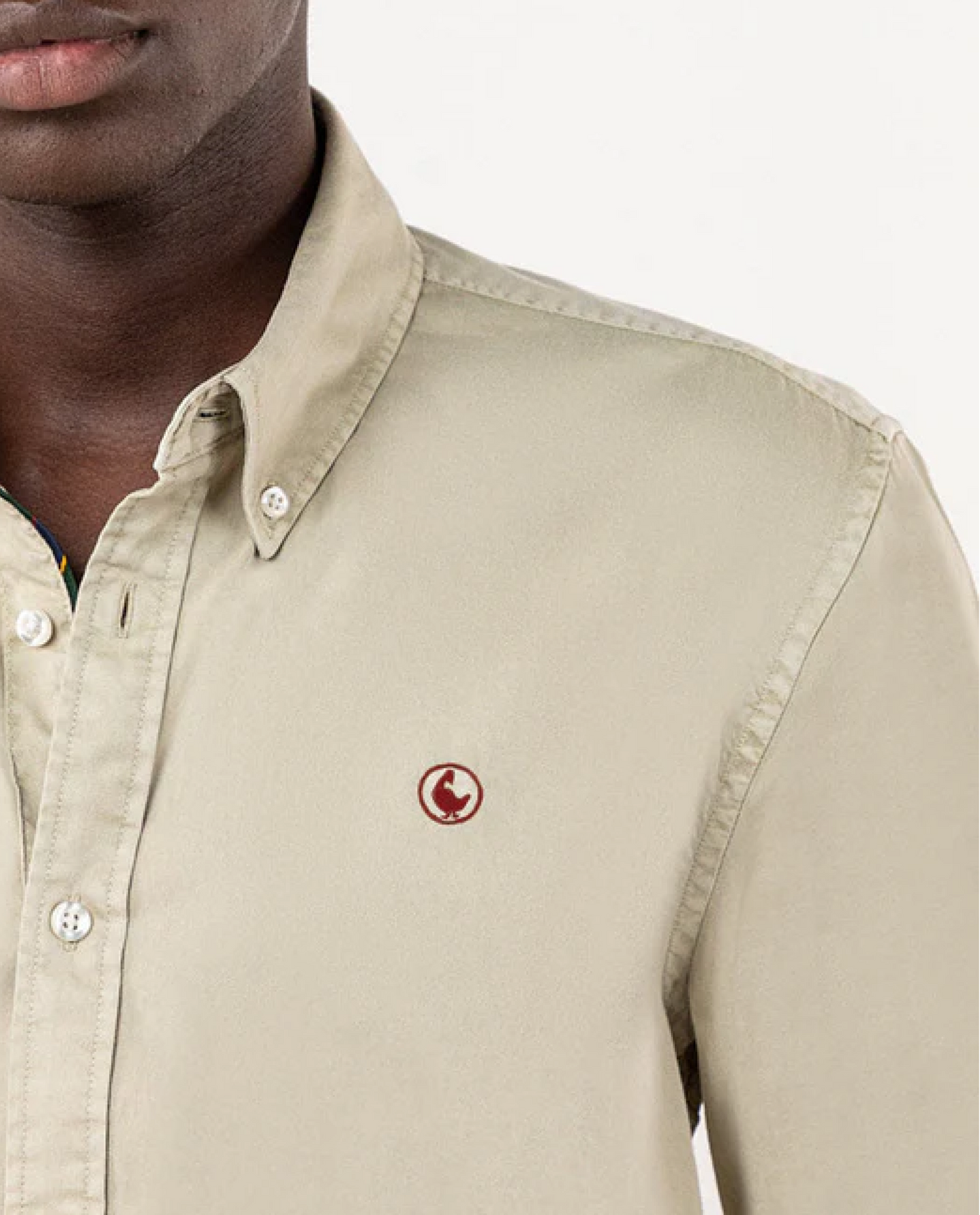 Camisa Twill Garment Dyed Beige