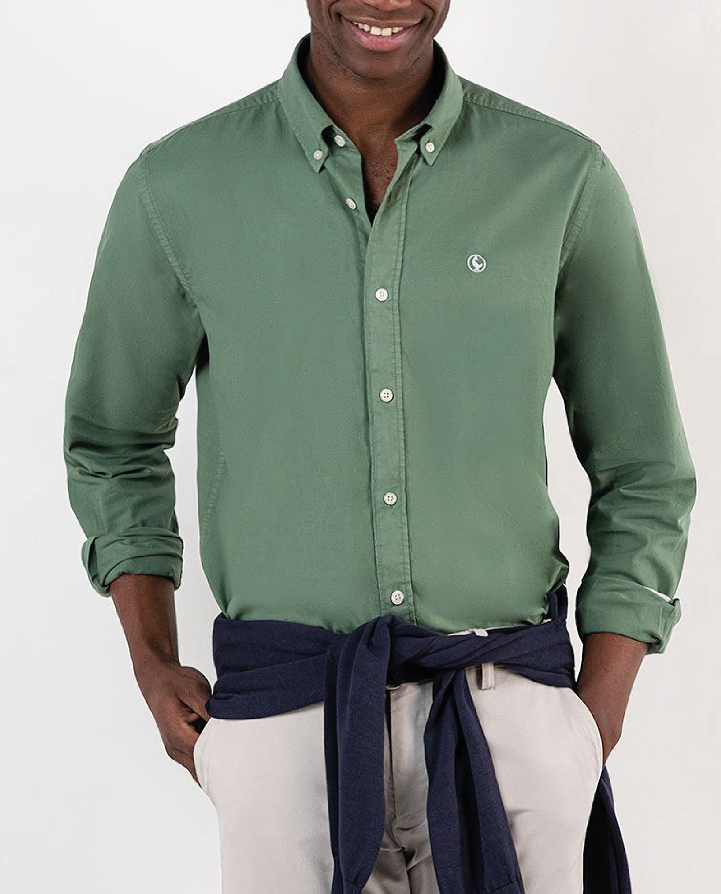 Camisa Garment Dyed Verde