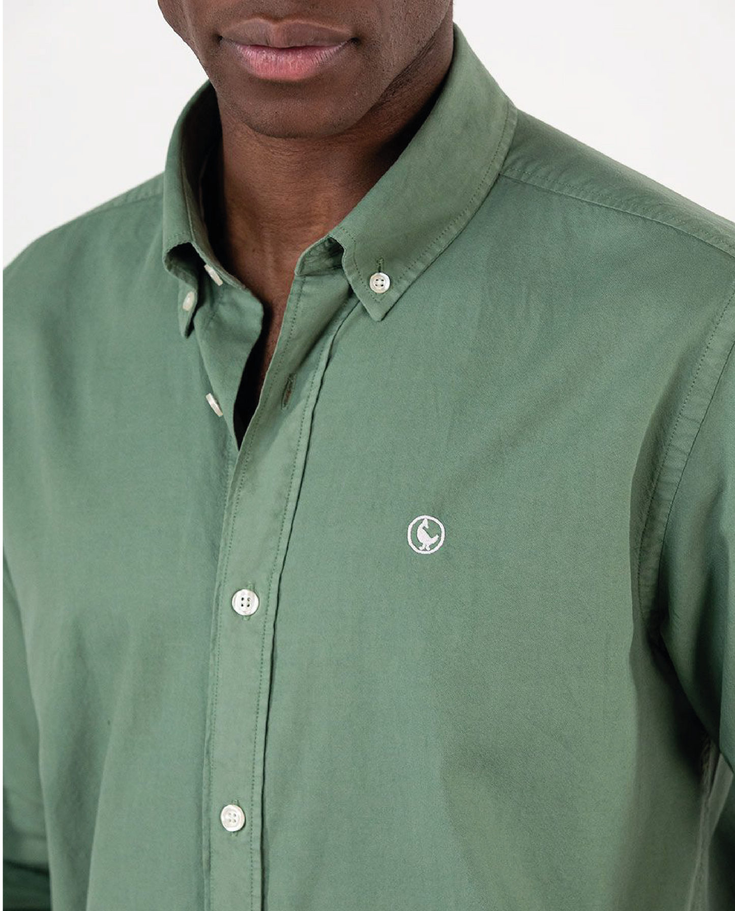 Camisa Garment Dyed Verde